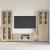 Set comodă TV cu raft FLORIN 3 pcs Stejar Sonoma Lemn compozit GartenMobel Dekor