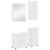 Set de mobilier pentru baie TULUM 4 pcs Alb 60 x 34 x 63 cm GartenMobel Dekor