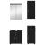 Set de mobilier pentru baie TULUM 4 pcs Negru 60 x 34 x 63 cm GartenMobel Dekor