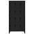 Fișet, negru, 90x45x180 cm, oțel GartenMobel Dekor