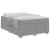 Cadru de pat cu saltea Gri deschis 160 x 200 cm țesătură GartenMobel Dekor