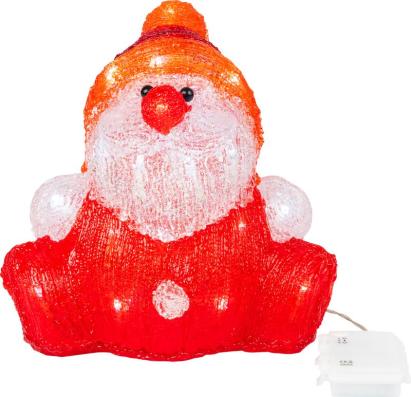 Decorațiune de Crăciun Moș Crăciun LED pentru exterior, acril, timer, IP44