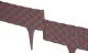 Palisadă grădină tip ratan maro închis UV, 2,4 m, set 3 piese