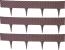 Palisadă grădină tip ratan maro închis UV, 2,4 m, set 3 piese