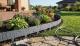 Palisadă decorativă grădină StonePalisade grafit 2,37 m, rezistentă UV