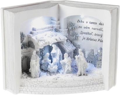 Decor de Craciun MagicHome Betleem in carte cu 3 LED pentru interior