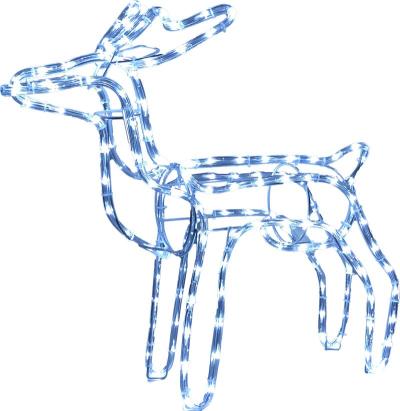 Decorațiune de Crăciun ren LED pentru exterior, alb rece, 144 LED-uri