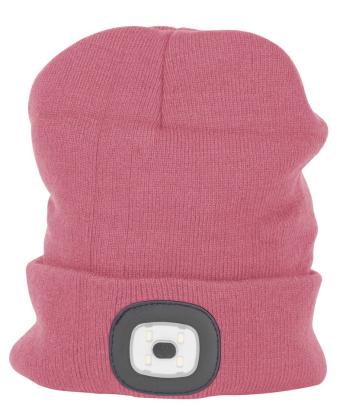 Căciulă roz cu LED Strend Pro Albacore, reîncărcare USB, 4 SMD