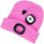 Căciulă roz pentru copii cu LED USB Strend Pro Albacore, mărimea M