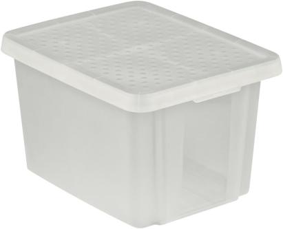 Cutie de depozitare cu capac Curver Essentials 26L, transparentă