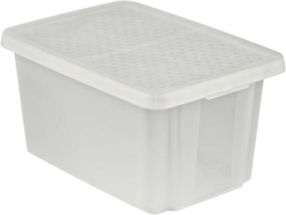 Cutie de depozitare cu capac Curver Essentials 45L, transparentă