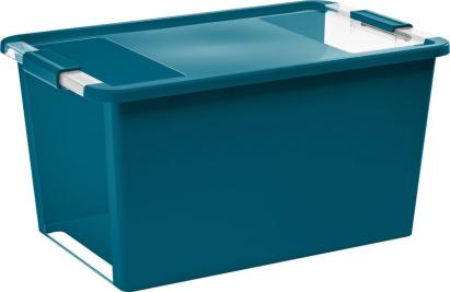 Cutie de depozitare cu capac KIS Bi-Box L, 40L, turcoaz, 35x55x28 cm