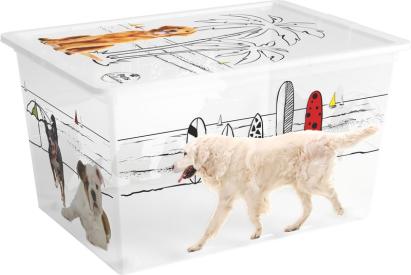 Cutie de depozitare cu capac KIS C Style Pets XL, 50 L, 39x55x31 cm