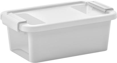 Cutie de depozitare KIS Bi-Box XS cu capac, 3L, albă, 26,5x16x10 cm