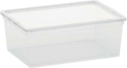 Cutie de depozitare cu capac KIS C-Box S, transparenta, 11 L, 26x37x15 cm