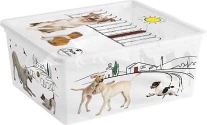 Cutie de depozitare cu capac KIS C Style Pets M, 18L, 34x40x17 cm