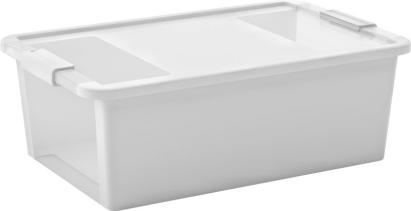Cutie de depozitare cu capac KIS Bi-Box M, 26 L, albă, 35x55x19 cm