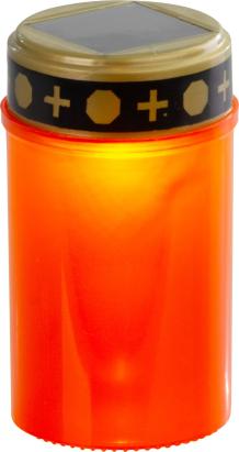 Candelă funerară solară MagicHome cu LED, roșie, efect flacără