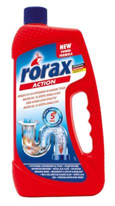 Soluție pentru desfundat țevi Rorax 2în1, 1000 ml