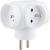 Priza tripla Strend Pro 3x16A alba, adaptor repartitor compact
