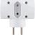 Priza tripla Strend Pro alba, 2x16A + 1x2,5A, adaptor ramificare