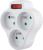 Adaptor priză triplu Strend Pro cu întrerupător, alb, 3x16A