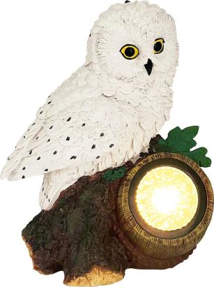 Decorațiune solară de grădină Bufniță cu LED, 17x14x21 cm