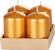 Lumanari advent aurii MagicHome, 4x6 cm, set 4 buc, efect metalic