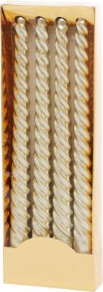 Lumanari decorative spiralate MagicHome, sampanie, 25 cm, set 4 buc
