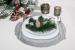 Suport pentru lumânare MagicHome de Crăciun, gri, cu peisaj, 10x10 cm