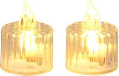 Set 12 lumânări LED MagicHome Crăciun, alb cald cu efect clipire, 3,6x5 cm