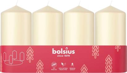Lumanari advent Bolsius crem 48x100 mm, set 4 buc pentru Craciun