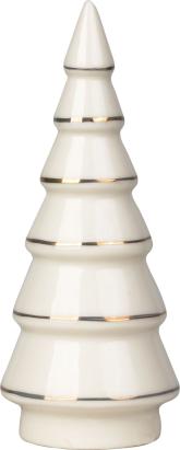 Decorațiune brad din porțelan alb MagicHome, 4,5x4,5x11,2 cm