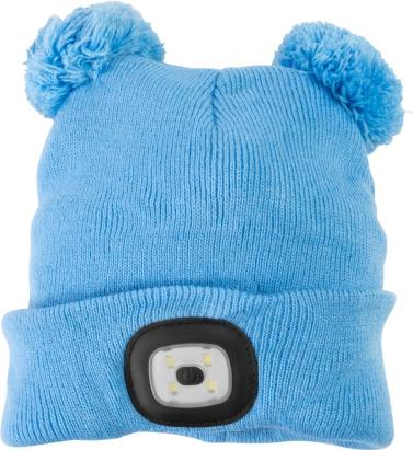 Căciulă pentru copii cu LED USB, albastră, mărimea M, Strend Pro
