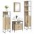 Set de mobilier pentru baie 4 pcs Stejar Sonoma Lemn compozit GartenMobel Dekor