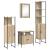 Set de mobilier pentru baie 4 pcs Stejar Sonoma Lemn compozit GartenMobel Dekor
