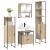 Set de mobilier pentru baie 4 pcs Stejar Sonoma Lemn compozit GartenMobel Dekor