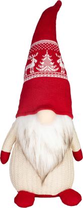 Decoratiune de Craciun Pitic MagicHome textil rosu-alb, 45 cm