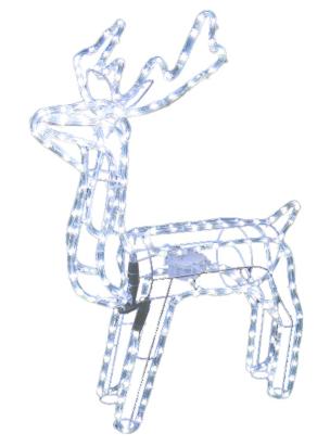 Decorațiune de Crăciun ren LED exterior, 216 LED alb rece, 73x44x82 cm