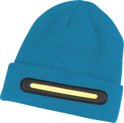 Čiapka Strend Pro beanie, 40x LED, modrá, akrylové vlákna, 750 mAh batéria