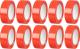 Bandă izolatoare PVC roșie Strend Pro 19 mm x 10 m, set 10 buc