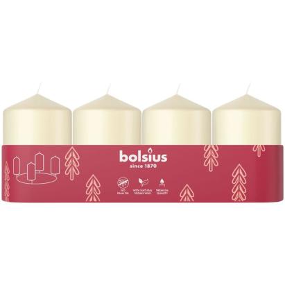 Lumanari Advent Bolsius crem, 60x40 mm, set 4 bucati