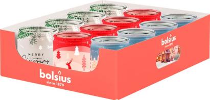 Lumanare parfumata Bolsius Starlight in pahar, 82x68 mm, set 12 buc