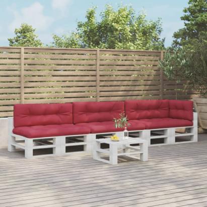 Perne de paleți, 7 buc., roșu vin, material textil GartenMobel Dekor