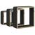 Rafturi de perete cub, 3 buc., negru, MDF GartenMobel Dekor