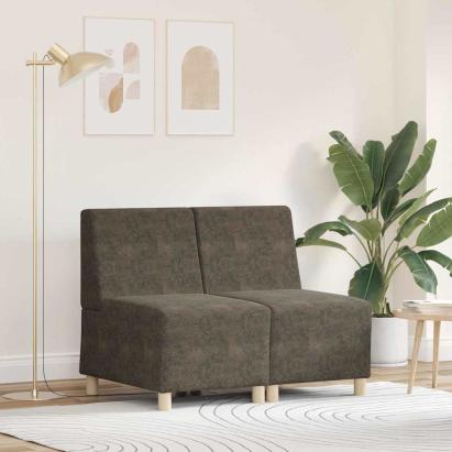 Unitate Sofa Modulară Fără Brațe 2 pcs Gri închis GartenMobel Dekor
