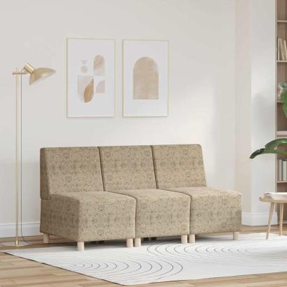 Unitate Sofa Modulară Fără Brațe 3 pcs Gri deschis GartenMobel Dekor