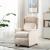 Fotoliu recliner Crem 66.5 x 94 x 101.5 cm Poliester GartenMobel Dekor