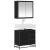 Set de mobilier pentru baie 2 pcs Stejar negru Lemn compozit GartenMobel Dekor