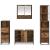 Set de mobilier pentru baie 4 pcs Lemn Vechi Lemn compozit GartenMobel Dekor